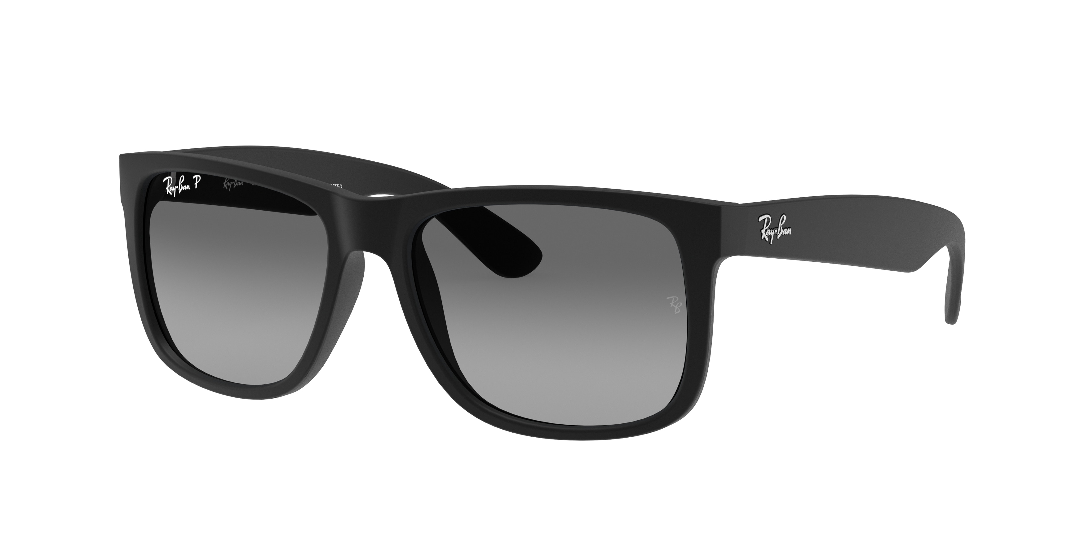 Ray - Ban Herren RB4165 Justin 622/T3 Sonnenbrillen Injiziert Schwarz Grau Quadratisch Polarisiert-image